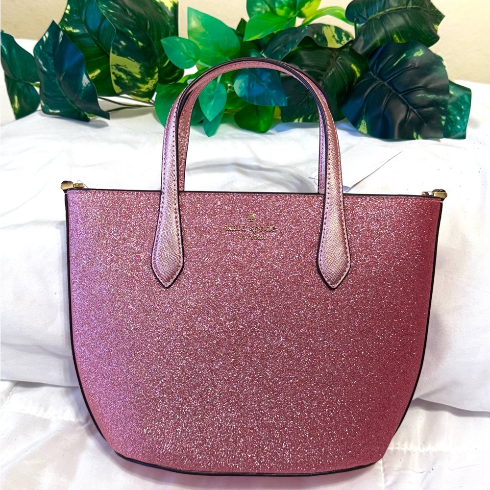 Kate Spade Sparkling Pink Tote Handbag Crossbody